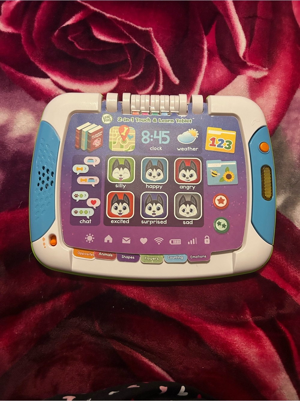 Kids 2-in-1 Educational Touch Tablet — White and Blue